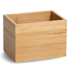 Set 2 cutii pentru depozitare, din bambus si MDF, Bamboo Large Natural, L17xl12xH8 / L17xl12xH4 cm (2)