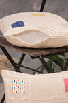 Set 2 fete de perna din bumbac, Patchwork Bej / Multicolor, 40 x 40 cm (1)