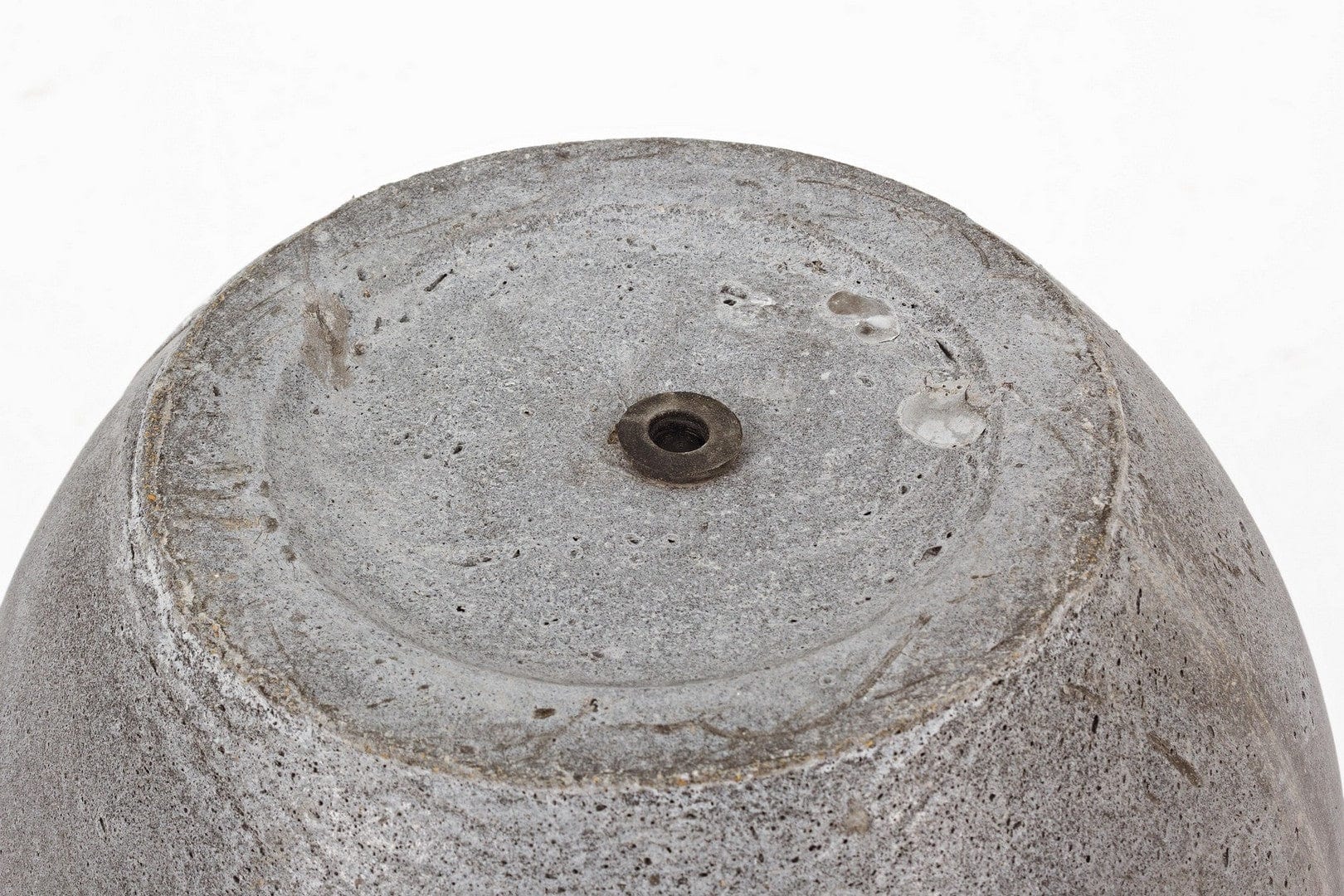Set 2 ghivece din fibra de sticla si argila, Cement Round Gri, Ø42xH78 / Ø32xH62 cm (3)