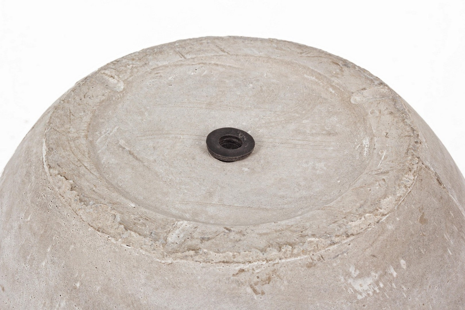 Set 2 ghivece din fibra de sticla si argila, Cement S Round Grej, Ø40xH33 / Ø32,5xH27,5 cm (2)