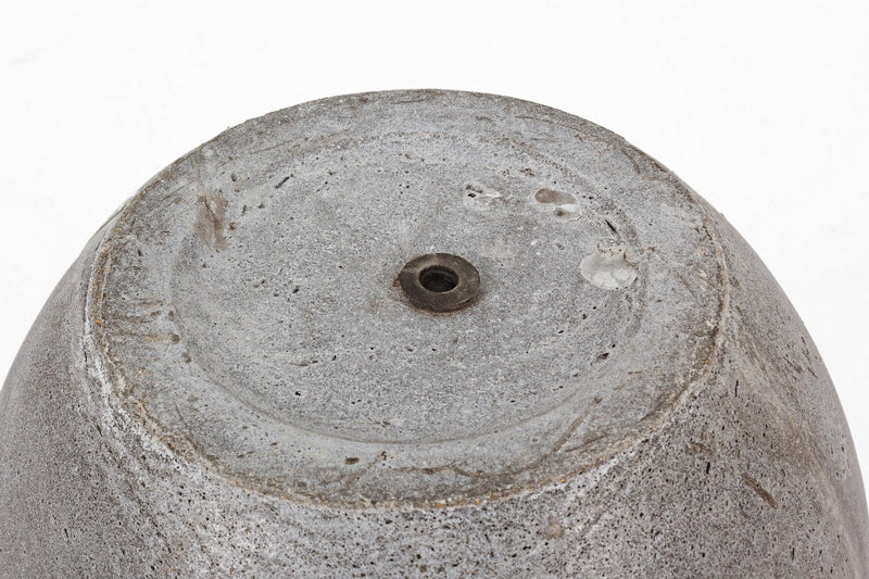 Set 2 ghivece din fibra de sticla si argila, Cement S Round Gri, Ø40xH33 / Ø32,5xH27,5 cm (2)