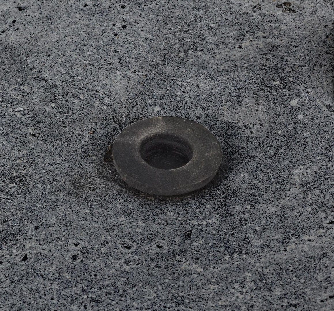 Set 2 ghivece din fibra de sticla si argila, Graffiti Bowl Negru, Ø53,5xH25,5 / Ø42,5xH21 cm (3)