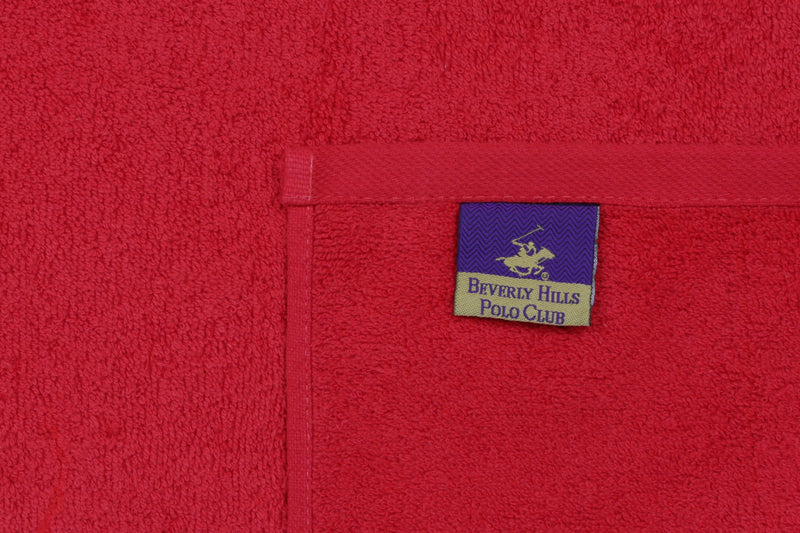 Set 2 prosoape baie din bumbac, Beverly Hills Polo Club 401 Rosu, 50 x 90 cm (5)