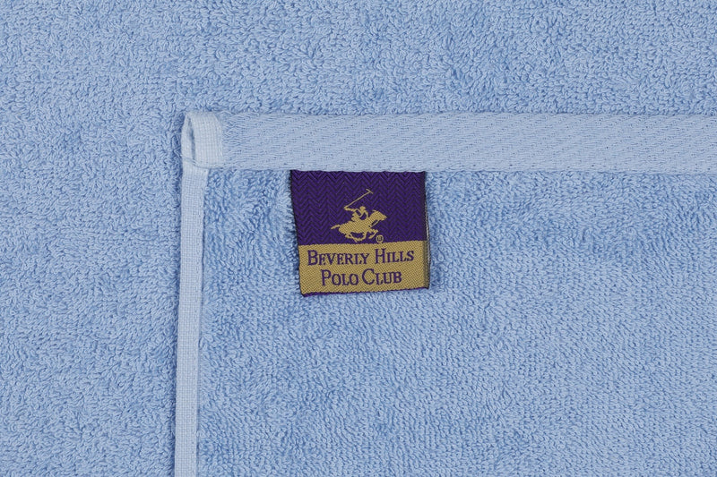 Set 2 prosoape baie din bumbac, Beverly Hills Polo Club 402 Albastru / Bej, 50 x 90 cm (5)