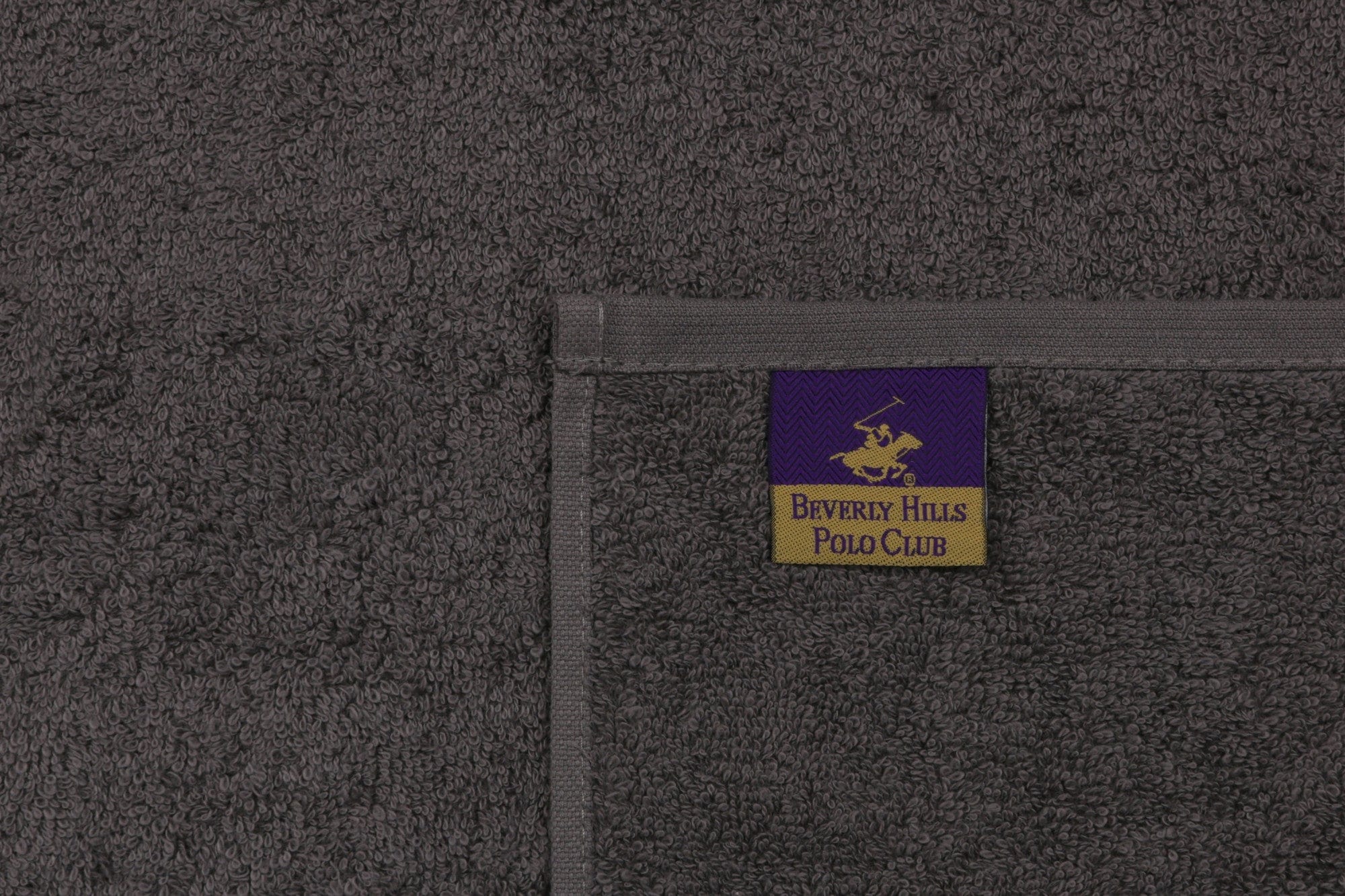Set 2 prosoape baie din bumbac, Beverly Hills Polo Club 404 Gri Inchis / Mustariu, 50 x 90 cm (6)