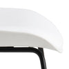 Set 2 scaune de bar din plastic, sezut tapitat cu piele ecologica si picioare metalice, Tina Alb / Negru, l43xA49xH94 cm (4)