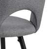 Set 2 scaune de bar tapitate cu stofa si picioare metalice Ayla Gri deschis / Negru, l45xA55xH105 cm (6)