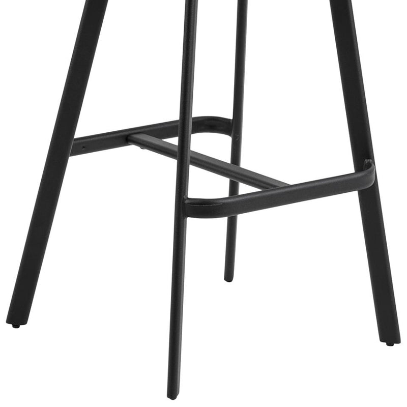 Set 2 scaune de bar tapitate cu stofa si picioare metalice, Oregon Gri deschis / Negru, l46,5xA50xH103 cm (9)