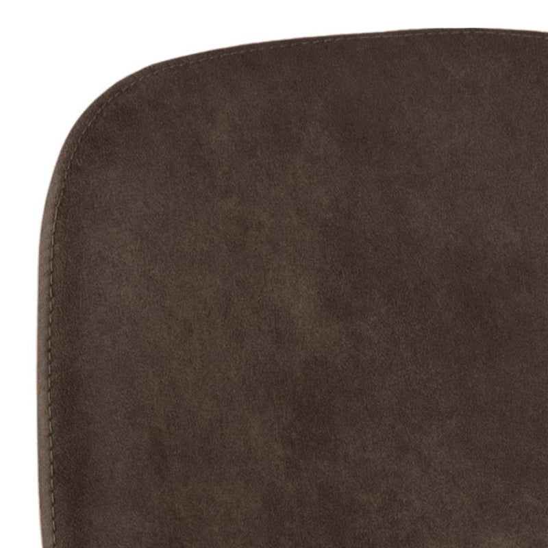 Set 2 scaune de bar tapitate cu stofa si picioare metalice, Wilma Maro / Negru, l46,6xA51xH101 cm (3)