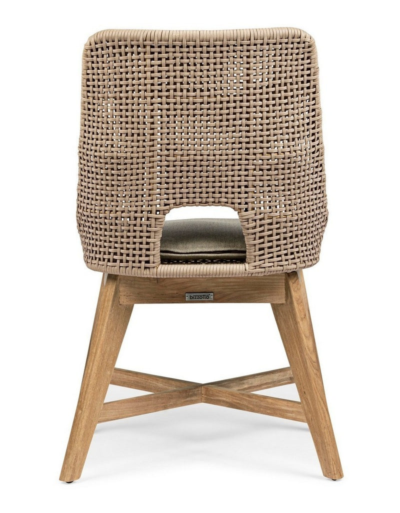 Set 2 scaune de terasa din metal si lemn de tec, Hesperia Grej / Natural, l50xA68xH86 cm (8)