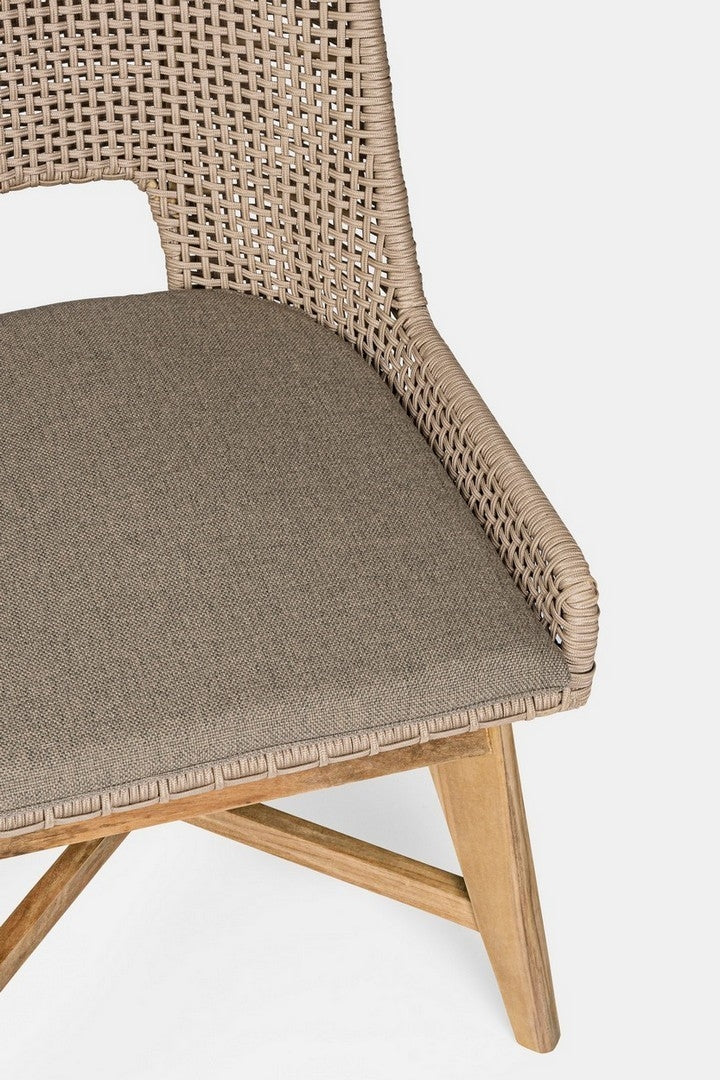 Set 2 scaune de terasa din metal si lemn de tec, Hesperia Grej / Natural, l50xA68xH86 cm (11)