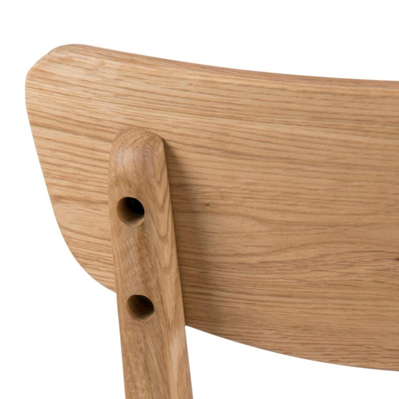 Set 2 scaune din lemn cu sezut tapitat cu stofa, Taxi Gri deschis / Stejar, l45xA49xH84 cm (8)