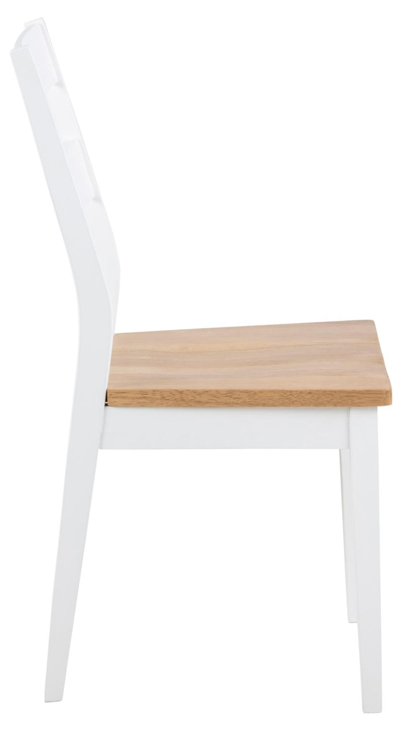 Set 2 scaune din lemn de cauciuc Derry Alb / Stejar, l48xA51,5xH90 cm (3)