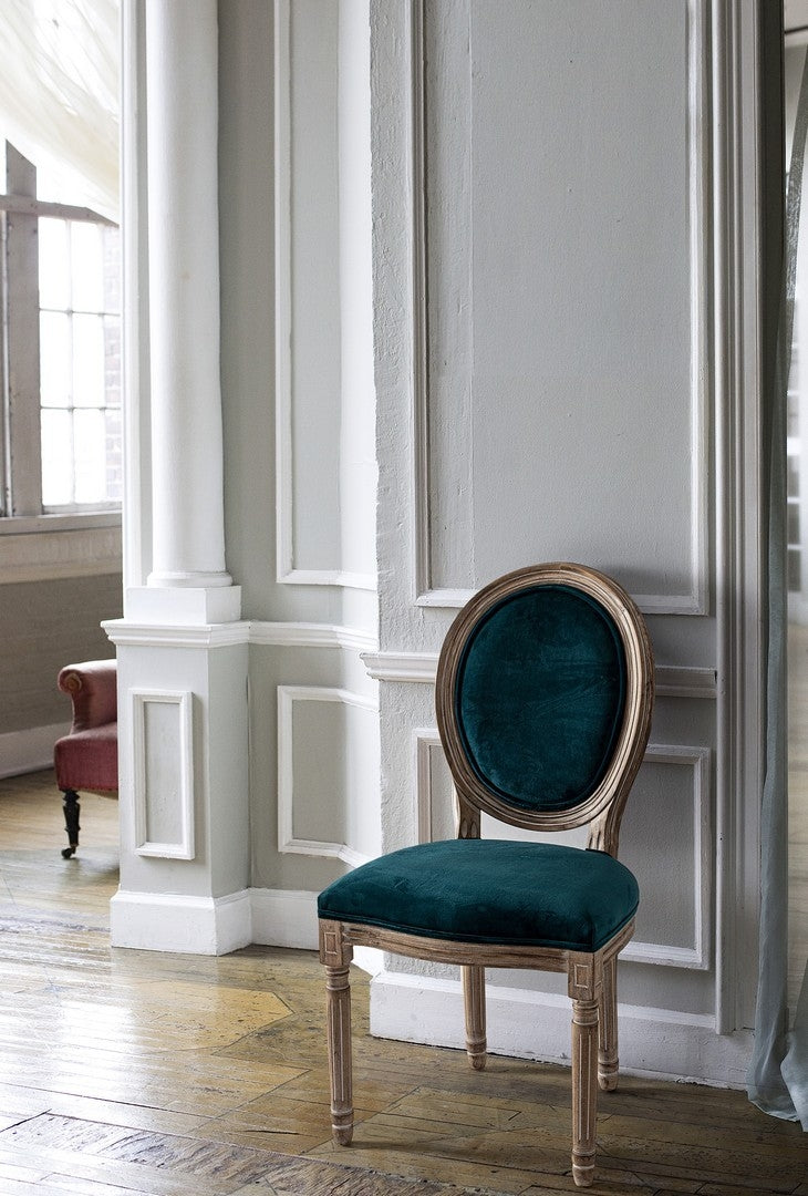 Set 2 scaune din lemn de mestecan, tapitate cu stofa Mathilde Velvet Petrol, l48xA46xH96 cm (1)