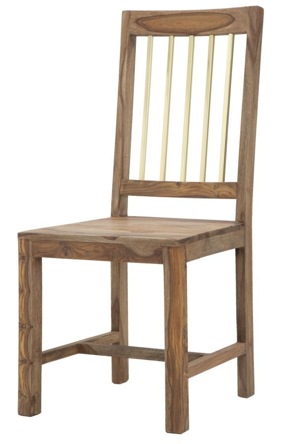Set 2 scaune din lemn de Sheesham si metal Elegant Natural, l45xA50xH100 cm (5)