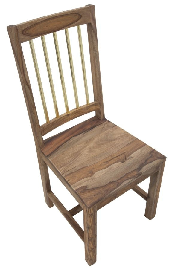 Set 2 scaune din lemn de Sheesham si metal Elegant Natural, l45xA50xH100 cm (6)