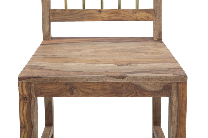 Set 2 scaune din lemn de Sheesham si metal Elegant Natural, l45xA50xH100 cm (7)