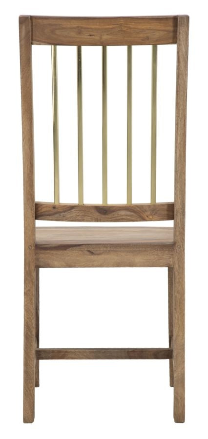 Set 2 scaune din lemn de Sheesham si metal Elegant Natural, l45xA50xH100 cm (4)