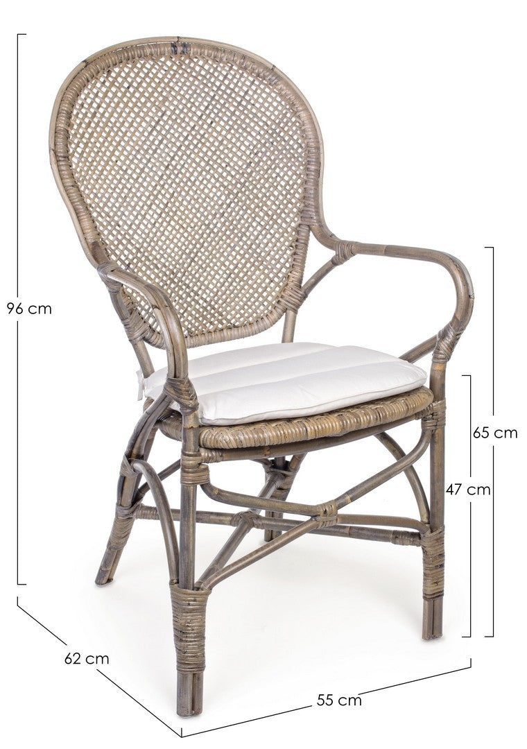 Set 2 scaune din ratan Edelina W Natural, l55xA62xH96 cm (9)