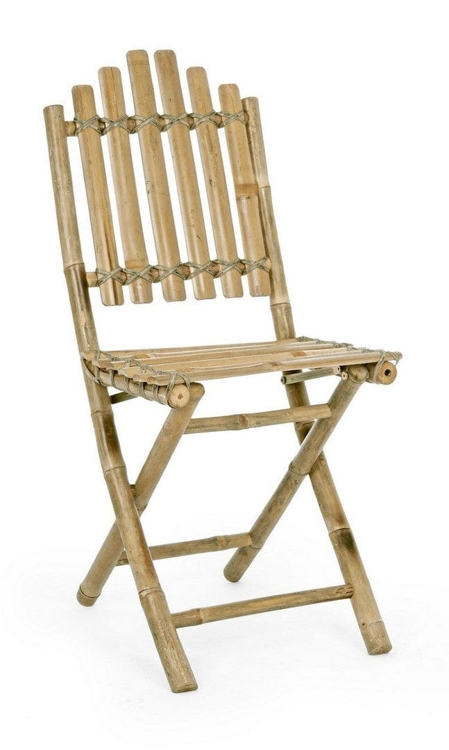 Set 2 scaune pliabile de gradina / terasa din bambus Joyce Natural, l50xA42xH92 cm (2)
