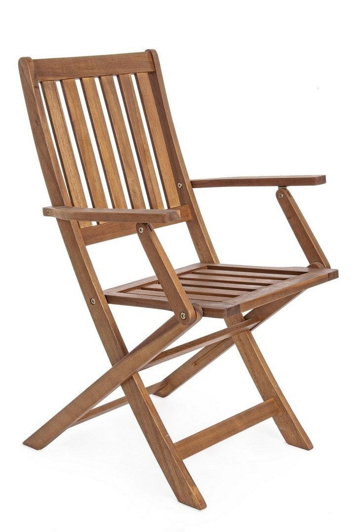 Set 2 scaune pliabile de gradina / terasa din lemn de salcam Mali I Natural, l58xA60xH92 cm (3)