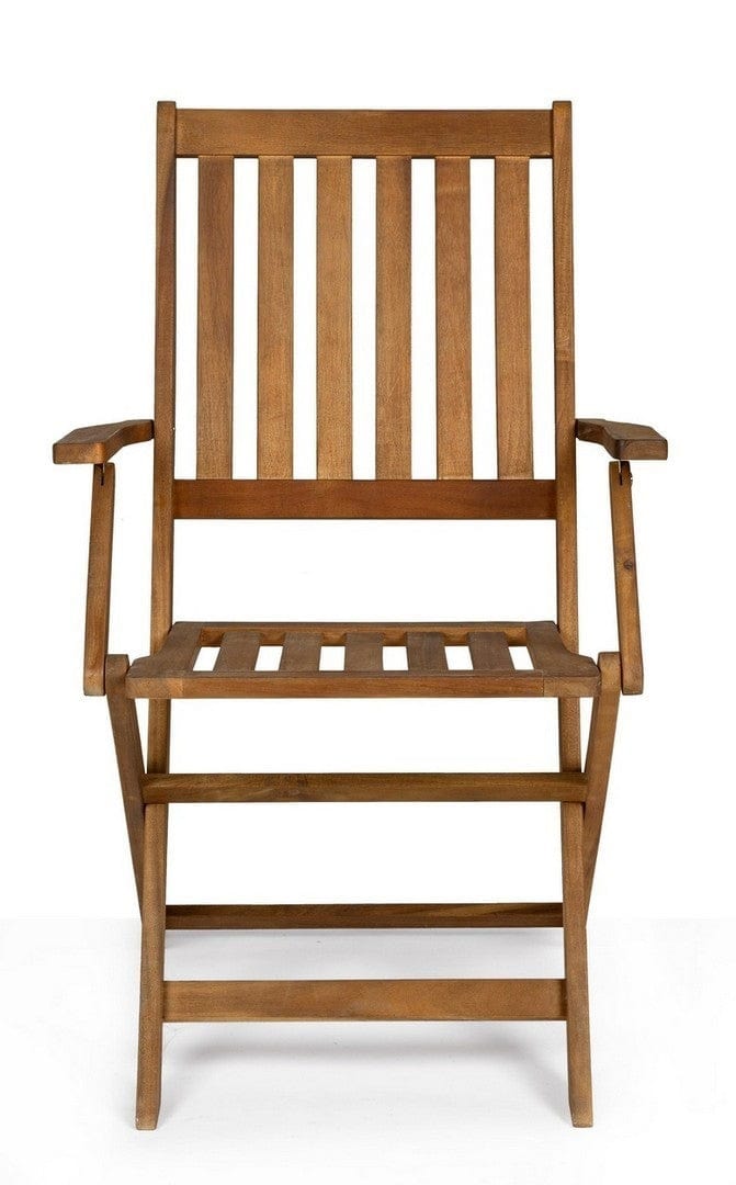 Set 2 scaune pliabile de gradina / terasa din lemn de salcam Mali I Natural, l58xA60xH92 cm (4)