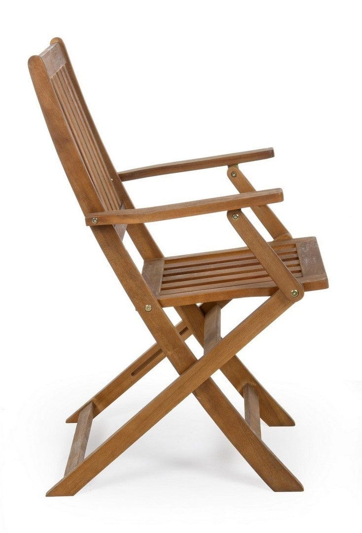 Set 2 scaune pliabile de gradina / terasa din lemn de salcam Mali I Natural, l58xA60xH92 cm (5)