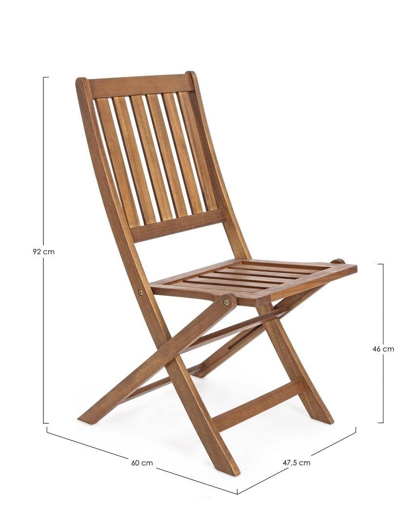 Set 2 scaune pliabile de gradina / terasa din lemn de salcam Mali Natural, l47,5xA60xH92 cm (7)