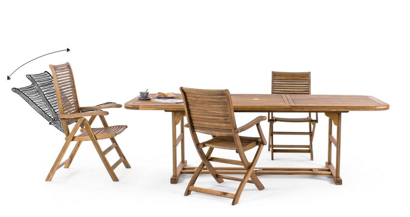 Set 2 scaune pliabile de gradina / terasa din lemn de salcam Noemi Natural, l55xA64xH94 cm (5)