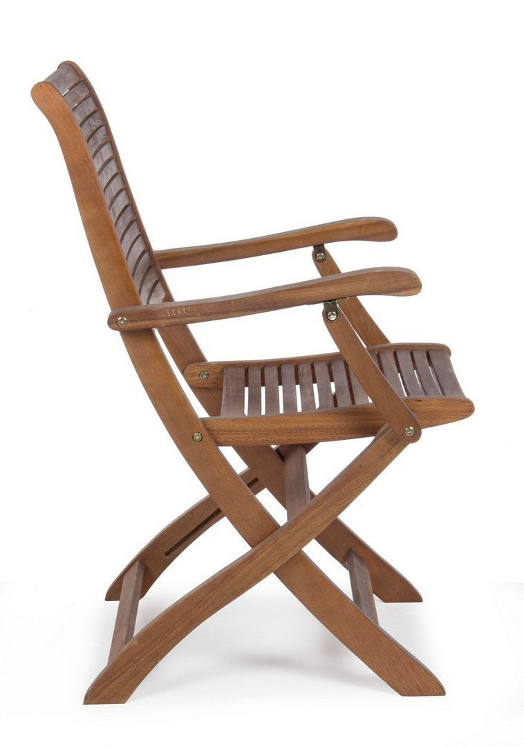 Set 2 scaune pliabile de gradina / terasa din lemn de salcam Noemi Natural, l55xA64xH94 cm (9)