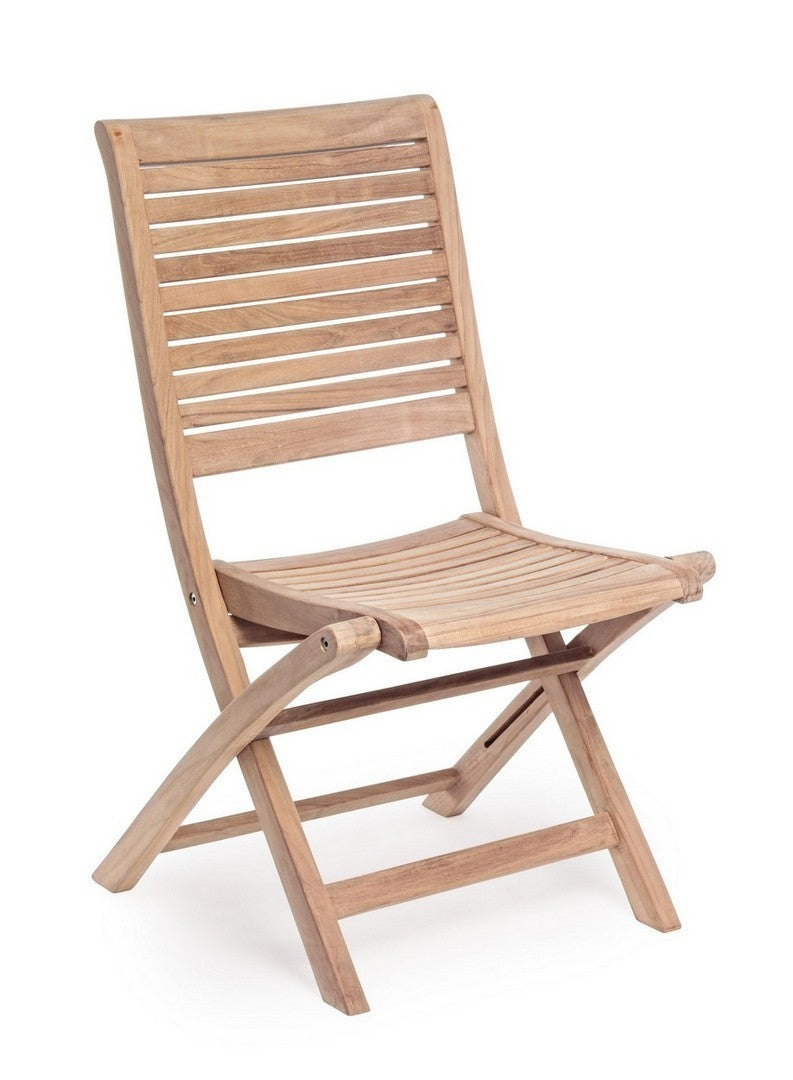 Set 2 scaune pliabile de gradina / terasa din lemn de tec Marylandis Natural, l50xA59xH91 cm (4)