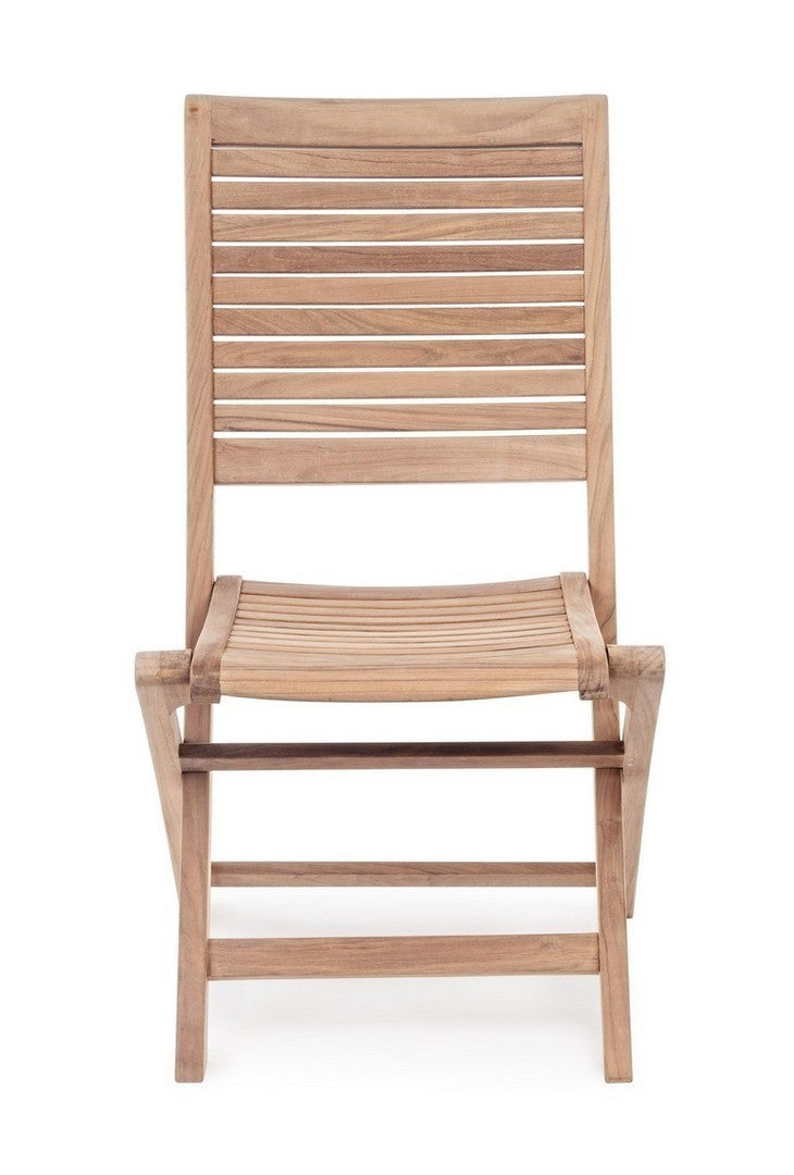 Set 2 scaune pliabile de gradina / terasa din lemn de tec Marylandis Natural, l50xA59xH91 cm (5)