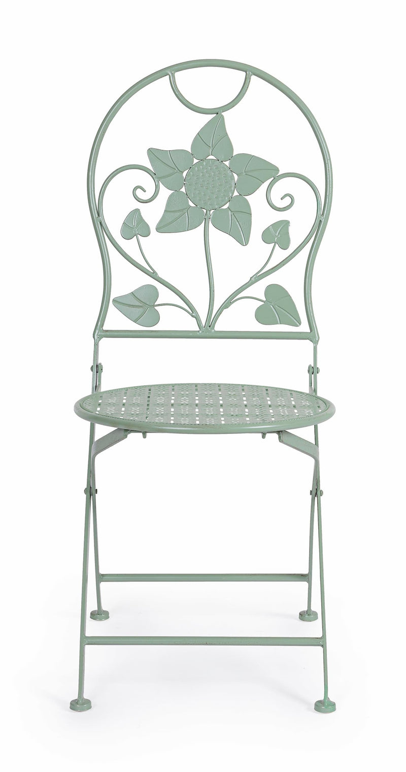 Set 2 scaune pliabile de gradina / terasa din metal, Harriet Verde Mint, l40xA40xH94 cm (3)