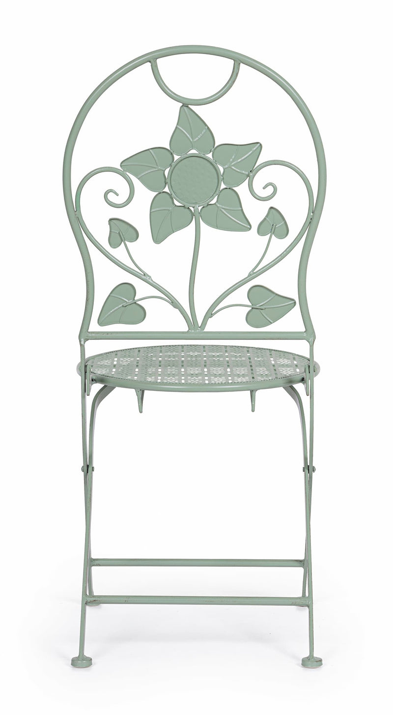 Set 2 scaune pliabile de gradina / terasa din metal, Harriet Verde Mint, l40xA40xH94 cm (4)
