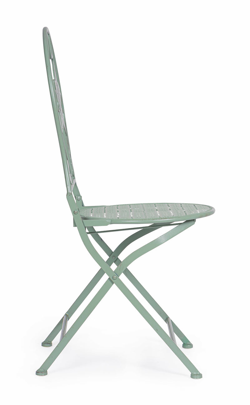 Set 2 scaune pliabile de gradina / terasa din metal, Harriet Verde Mint, l40xA40xH94 cm (5)