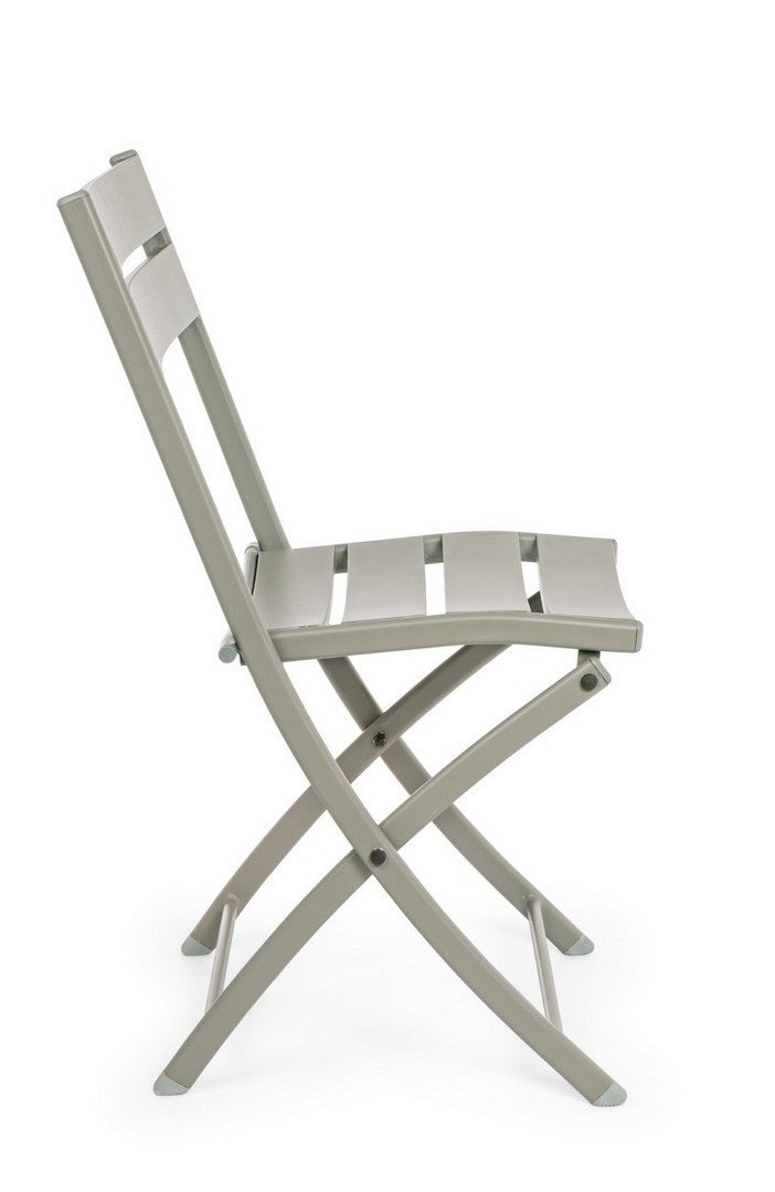 Set 2 scaune pliabile de gradina / terasa din metal Mistral Grej, l44,5xA52xH82,5 cm (3)