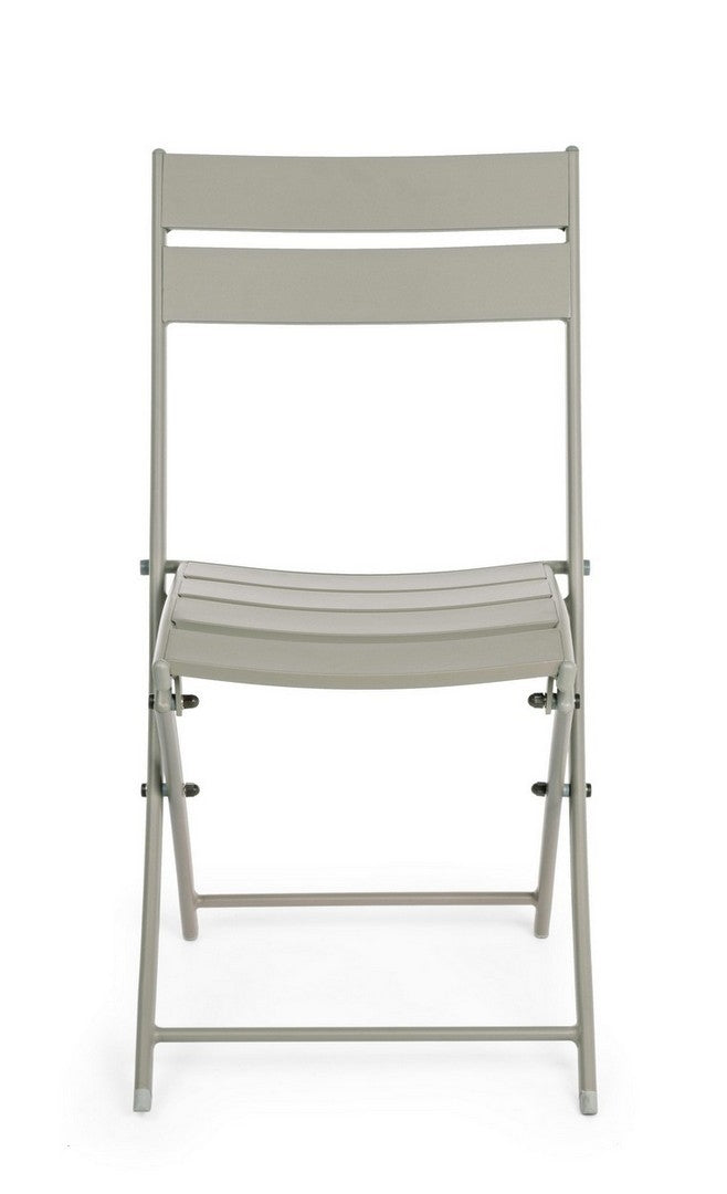 Set 2 scaune pliabile de gradina / terasa din metal Mistral Grej, l44,5xA52xH82,5 cm (2)