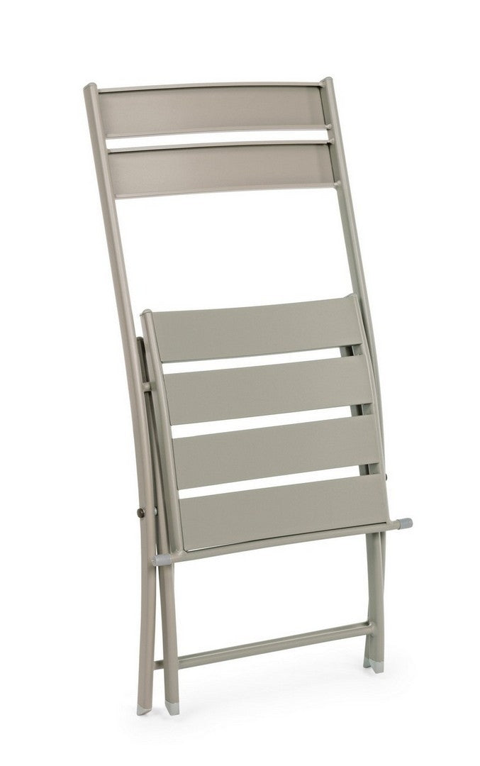 Set 2 scaune pliabile de gradina / terasa din metal Mistral Grej, l44,5xA52xH82,5 cm (5)