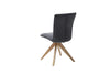 Set 2 scaune rotative tapitate cu stofa si picioare din lemn, Odense Antracit / Stejar, l50xA66x93 cm (1)