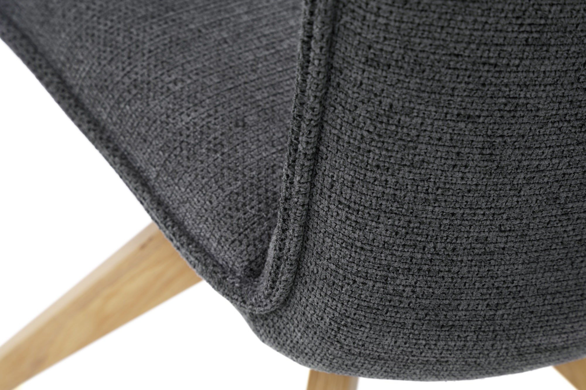 Set 2 scaune rotative tapitate cu stofa si picioare din lemn, Odense Antracit / Stejar, l50xA66x93 cm (8)