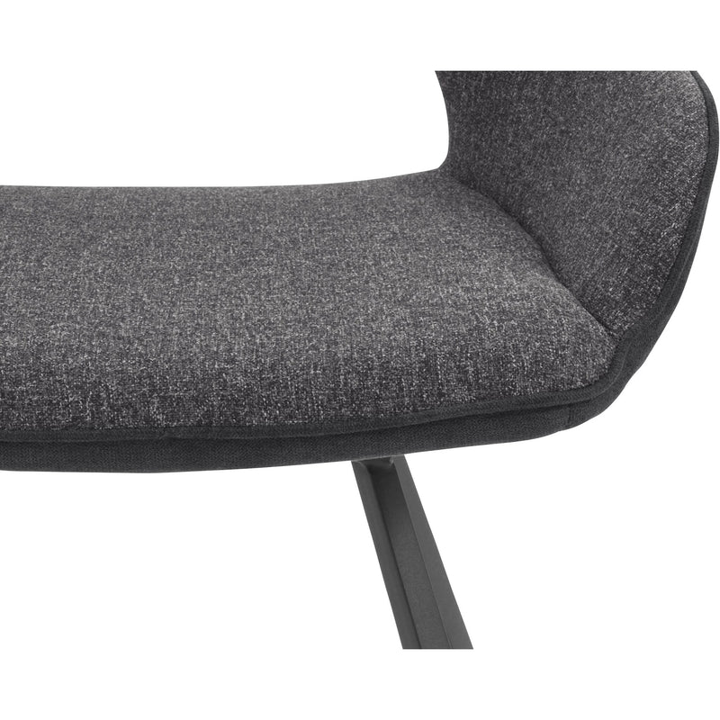 Set 2 scaune rotative tapitate cu stofa si picioare metalice, Parana II Antracit, l59xA63xH87 cm (11)