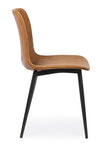 Set 2 scaune tapitate cu piele ecologica si picioare metalice Kyra Maro / Negru, l44xA50xH80 cm (7)