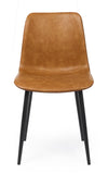 Set 2 scaune tapitate cu piele ecologica si picioare metalice Kyra Maro / Negru, l44xA50xH80 cm (5)