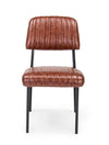 Set 2 scaune tapitate cu piele ecologica si picioare metalice Nelly A Caramiziu / Negru l60xA59xH84 cm (5)