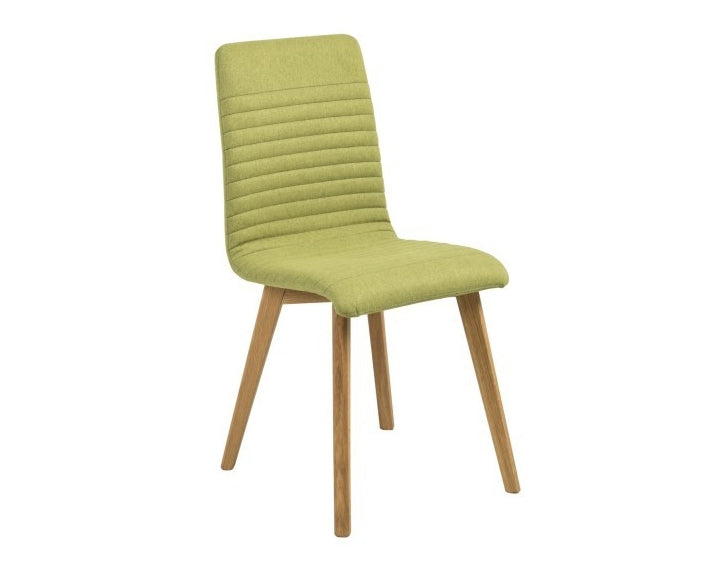 Set 2 scaune tapitate cu stofa si picioare din lemn Arosa Green, l42xA43xH90 cm (1)