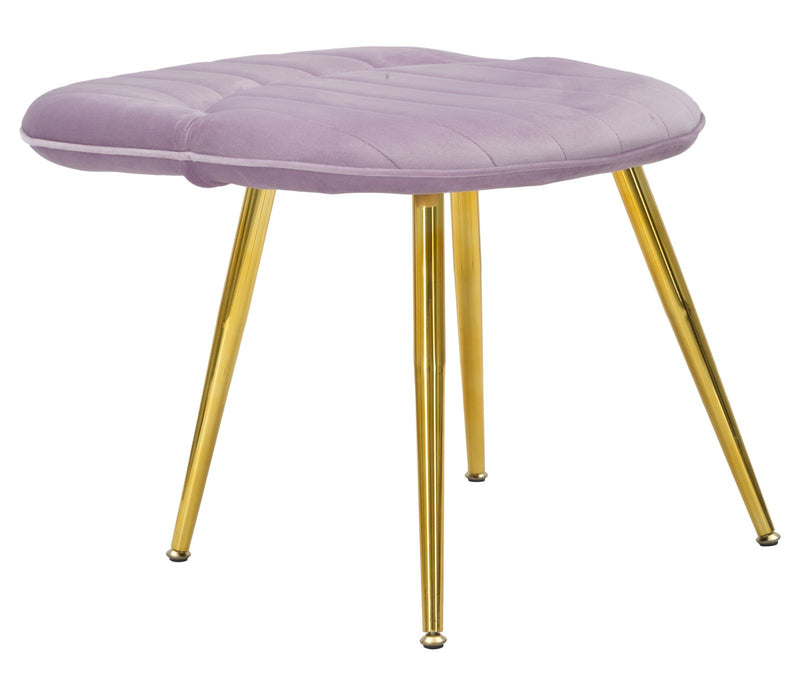 Set 2 scaune tapitate cu stofa, cu picioare din metal, Flex Velvet Lila / Auriu, l52xA48xH78 cm (9)