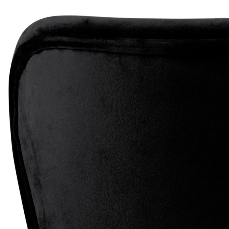 Set 2 scaune tapitate cu stofa si picioare metalice Batilda A-1 Velvet Negru, l48xA55xH82,5 cm (6)