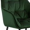 Set 2 scaune tapitate cu stofa si picioare metalice, Brooke Velvet Verde / Negru, l58xA55xH83 cm (7)