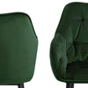 Set 2 scaune tapitate cu stofa si picioare metalice, Brooke Velvet Verde / Negru, l58xA55xH83 cm (9)