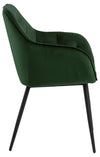 Set 2 scaune tapitate cu stofa si picioare metalice, Brooke Velvet Verde / Negru, l58xA55xH83 cm (6)